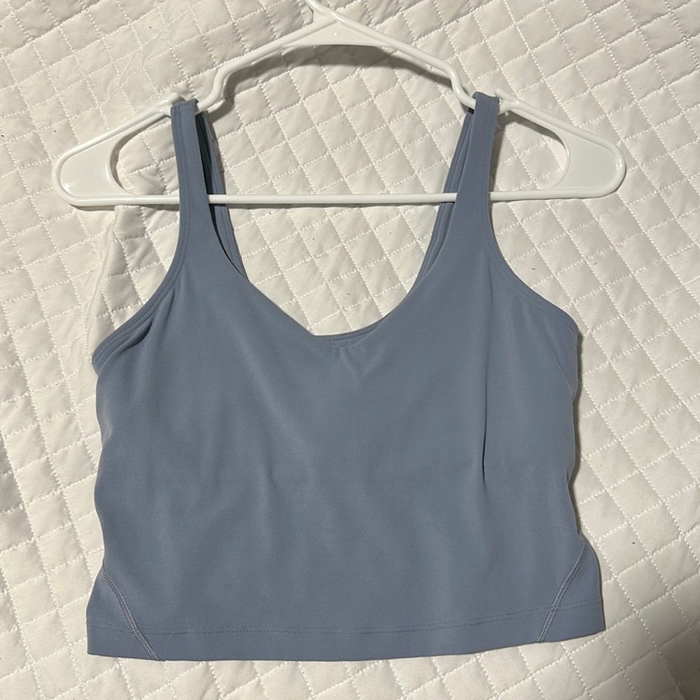 blue align tank top size 6